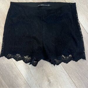Zara black lace shorts